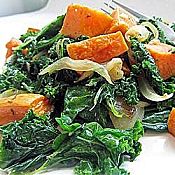 Roasted Yam and Kale Salad